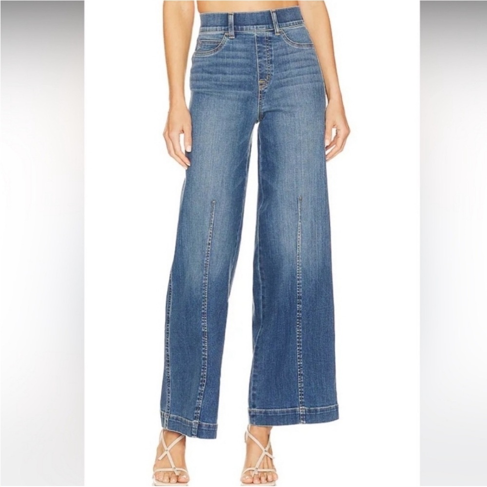 SPANX Blue Flare & Wide Leg Jeans - Picture 5 of 13